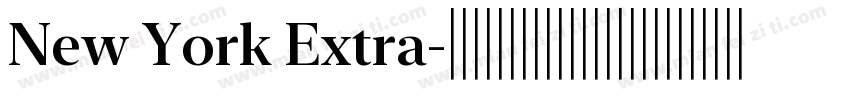 New York Extra字体转换
